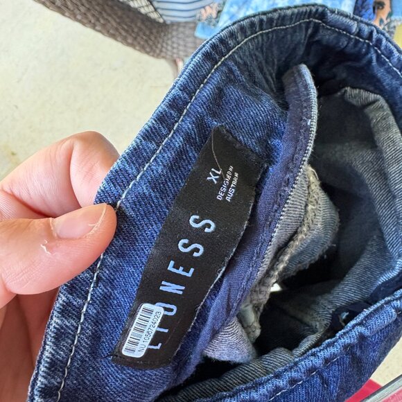 Raw Hem Denim Maxi Skirt by Lioness Size XL - Picture 3 of 3